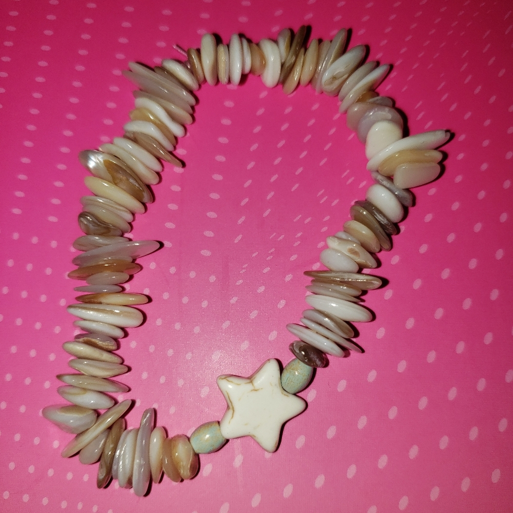 Beach stone star bracelet